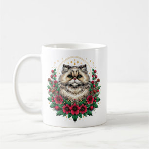 Caneca De Café Gato Persa Bastante, Gatinho Persa Floral