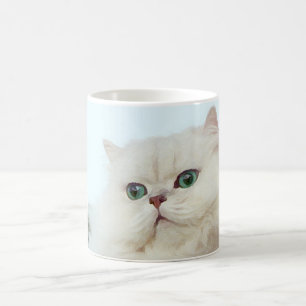 Caneca De Café Gato Persa com Olhos de Jade