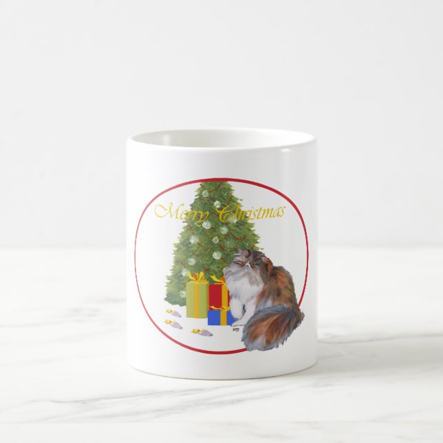 Caneca De Café Gato Persa Tricolor Natal (Centro)