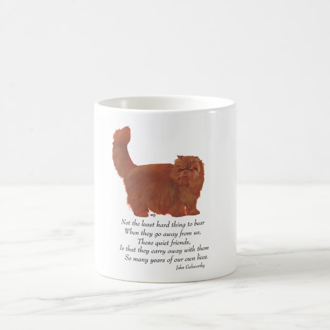 Caneca De Café Gato Persa Vermelho Ponte do Arco-íris (Centro)