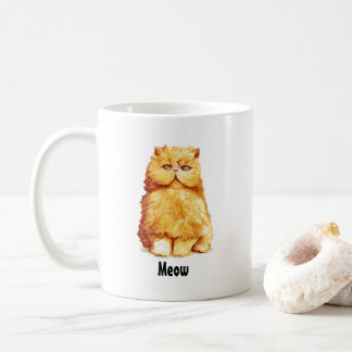 Caneca De Café Gato Personalizado de Gato Persa Laranja-Gelado