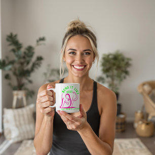 Caneca De Café Gato Personalizável De Ioga "Dobre Como 2025"