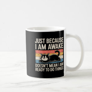 Caneca De Café Gato Preguiçoso Engraçado Meme Amante de Coisas Es