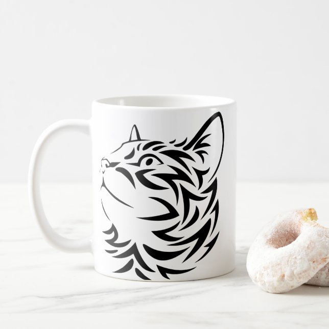Caneca De Café gato preto (Com Donut)