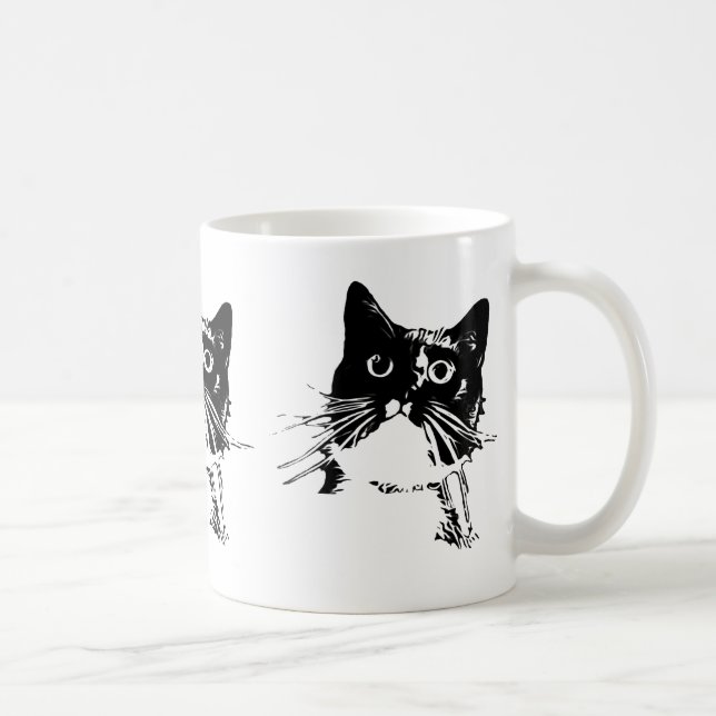 Caneca De Café Gato preto Caneca-Júnior (Direita)