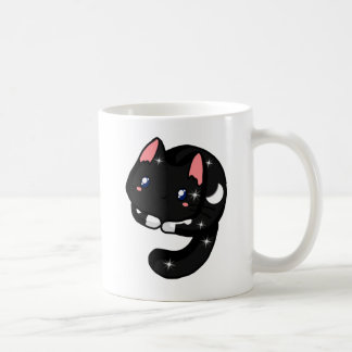 Caneca De Café Gato Preto Celestial para Pentes de Gato e Estrela