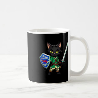 Caneca De Café Gato Preto Cinto Como Caractere De Jogo De Vídeo R