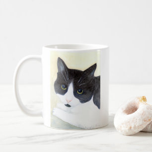 Caneca De Café Gato Preto e Branco