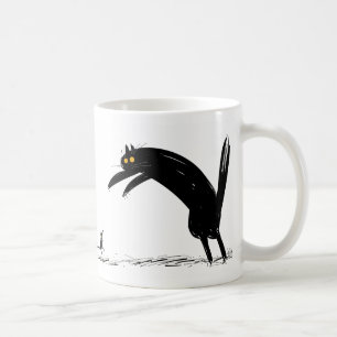 Caneca De Café Gato preto e rato na dança