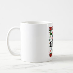 Caneca De Café Gato Preto Empurrando Árvore de Natal Gato Engraça
