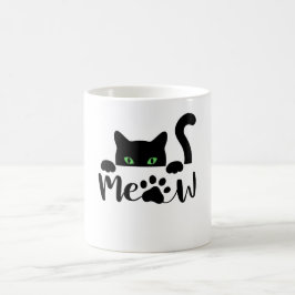 Caneca De Café Gato preto engraçado