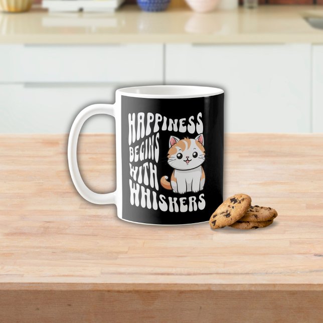 Caneca De Café Gato preto engraçado dizendo (Criador carregado)