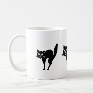 Caneca De Café gato preto engraçado do Dia das Bruxas com