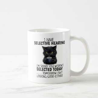 Caneca De Café Gato Preto Engraçado Minimalista Humor de Colega d