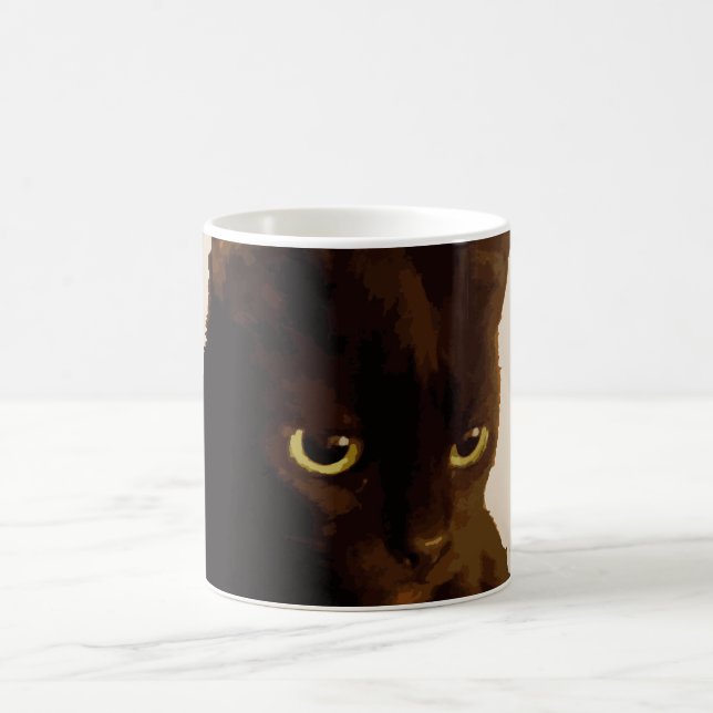 Caneca De Café Gato preto estilo boho pet (Centro)