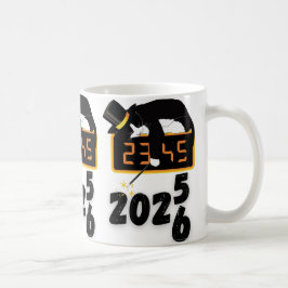 Caneca De Café Gato Preto Feliz Ano Novo 