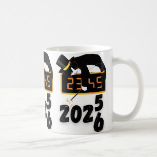 Caneca De Café Gato Preto Feliz Ano Novo 
