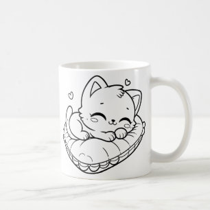 Caneca De Café Gato Preto Fofo