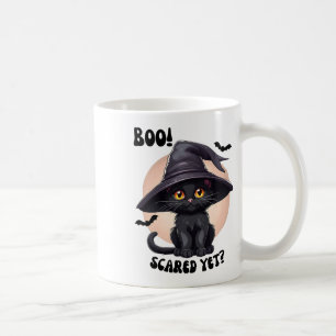 Caneca De Café Gato Preto Fogueira, Fofo, Vintage, Gatinho Preto