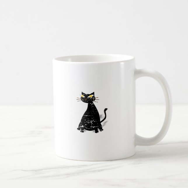 Caneca De Café Gato Preto Gordo Aflito (Direita)