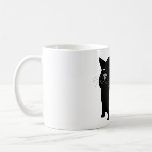 Caneca De Café gato, preto, grande, gordo