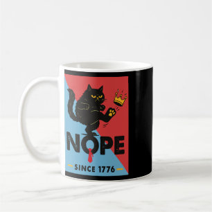 Caneca De Café Gato Preto Não Desde 1776 Sem Reis América Engraça