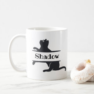 Caneca De Café Gato Preto Personalizado