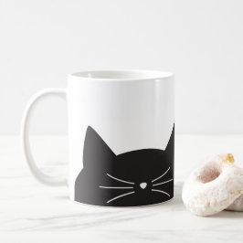 Caneca De Café Gato preto, suiças e cauda