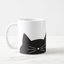 Caneca De Café Gato preto, suiças e cauda
