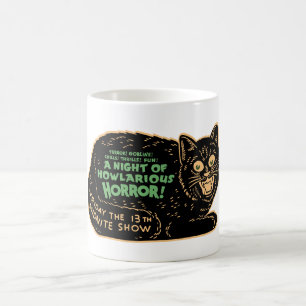 Caneca De Café Gato Preto Vintage Halloween