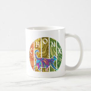 Caneca De Café Gato Psicodélico - Arte Felina Trippy