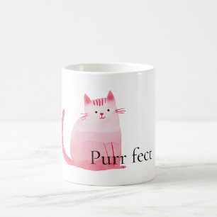 Caneca De Café Gato Puro Rosa