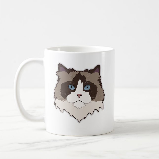 Caneca De Café Gato Ragdoll (Esquerda)