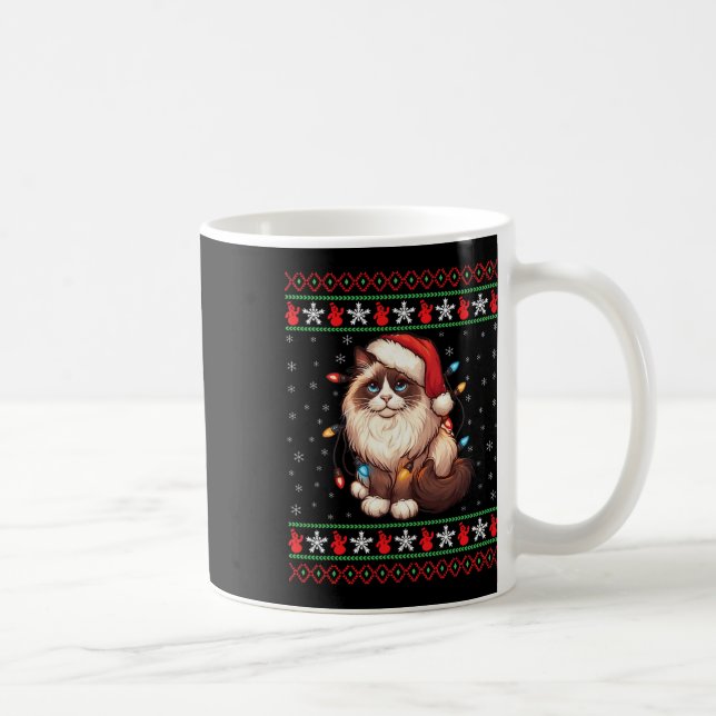 Caneca De Café Gato Ragdoll Natal Feio Gato Ragdoll Iluminação de (Direita)