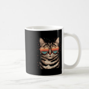 Caneca De Café Gato Retroativo Com Pulmões, Gato Bonito De Amor C