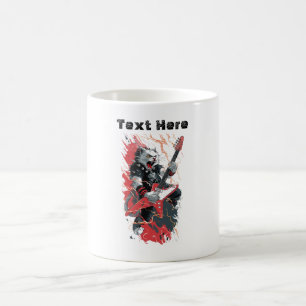 Caneca De Café Gato Rockstar