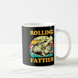 Caneca De Café Gato Rolando Gorduras Engraçado Para Homens Mulher