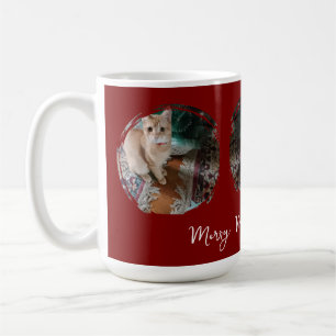 Caneca De Café Gato ruivo, Foto Texto Personalizar, Meowy Natal,