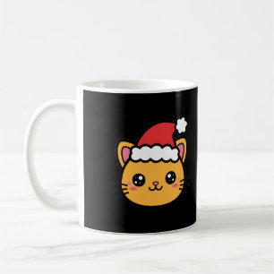 Caneca De Café Gato Santa Fofo Natal