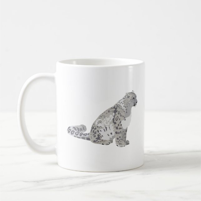 Caneca De Café Gato Selvagem de Leopardo de Neve (Esquerda)