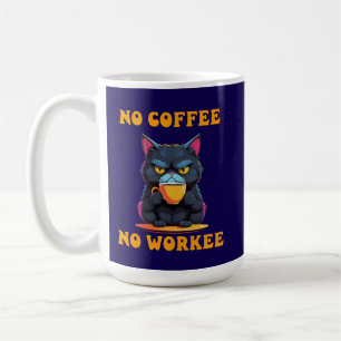 Caneca De Café Gato Sem Café Sem Gato Felino Felino Engraçado Pre
