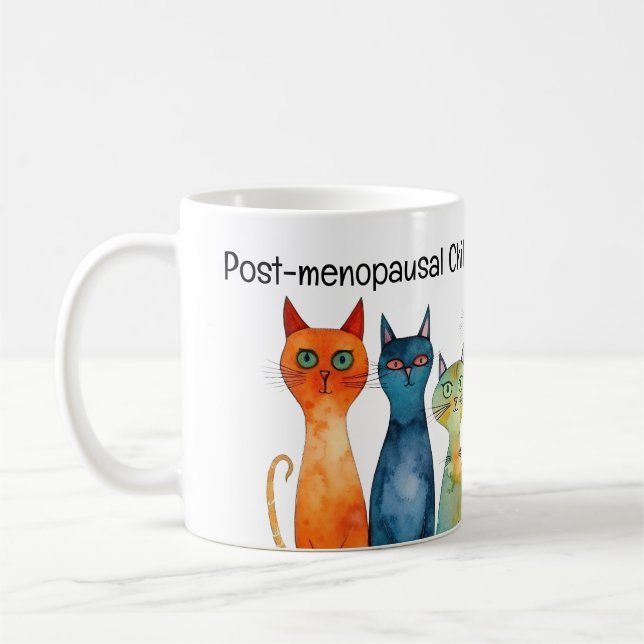 Caneca De Café Gato Sem Filhos, Lady Kamala Teal Orange (Esquerda)