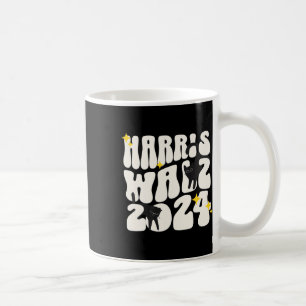 Caneca De Café Gato Senhoras Para Kamala Funny Cat 2024 President