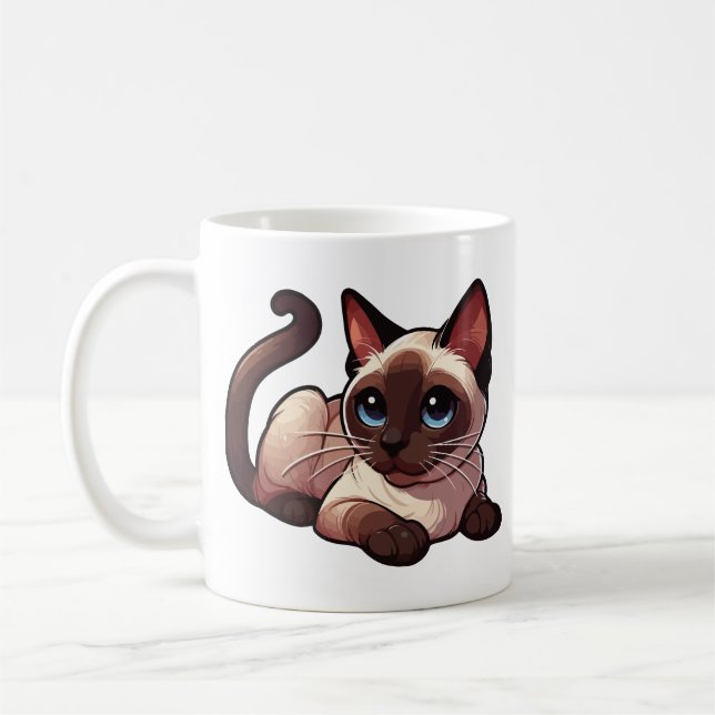Caneca De Café gato siamês (Esquerda)