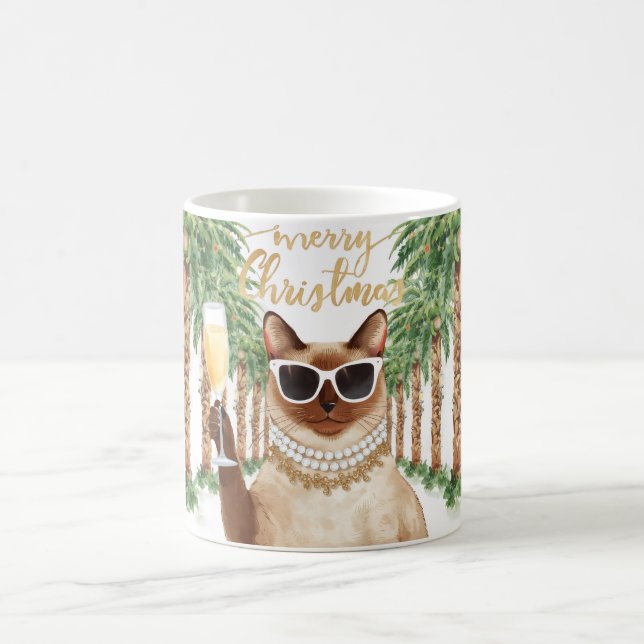 Caneca De Café Gato Siamês Natal tema Califórnia (Centro)
