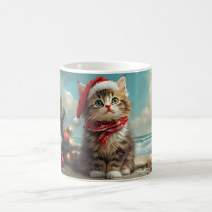 Caneca De Café Gato Siberiano Natal Vintage Praia