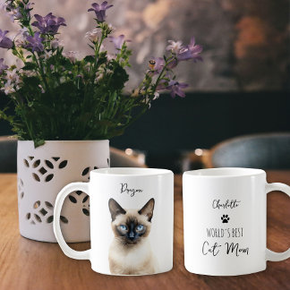 Caneca De Café Gato Simã Bonito Personalizado Melhor Mãe/Pai