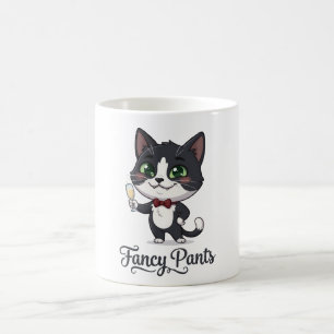 Caneca De Café Gato Smoking Fancy Pants Aplaudindo
