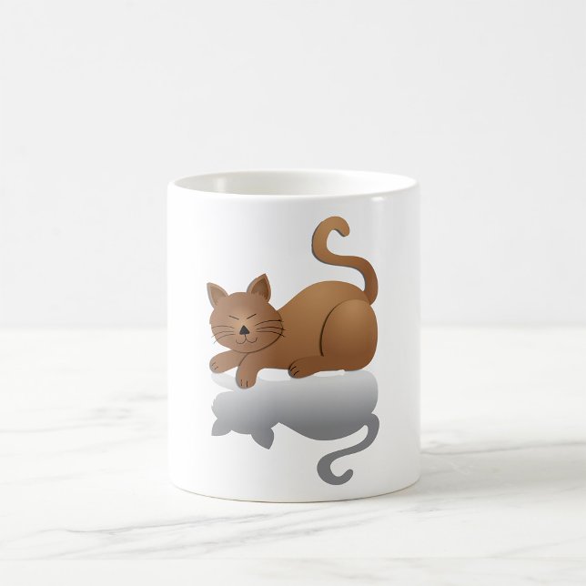 Caneca De Café Gato Sonolento (Criador carregado)