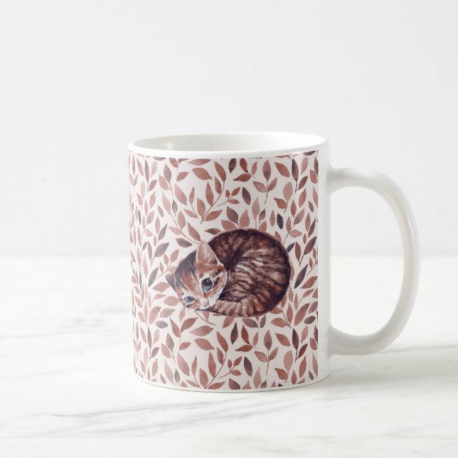 Caneca De Café Gato sonolento (Direita)